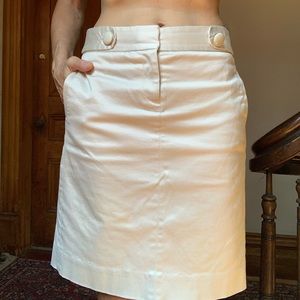 Skirt. J. Crew.  Almost Knee length. 97% cotton 3% spandex